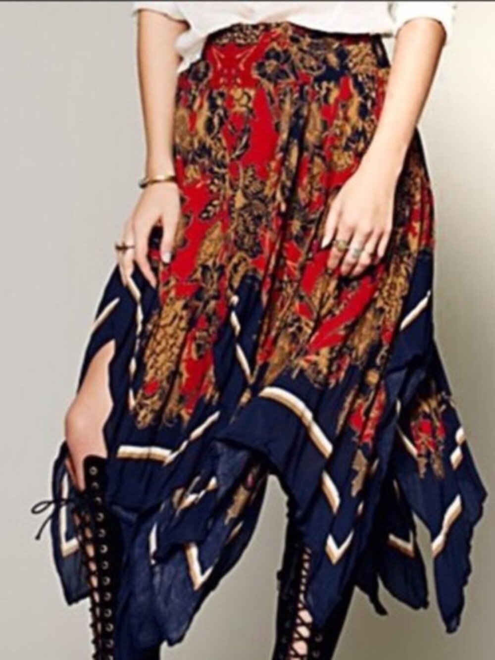 Free People Festival Fly Away Handkerchief Skirt s